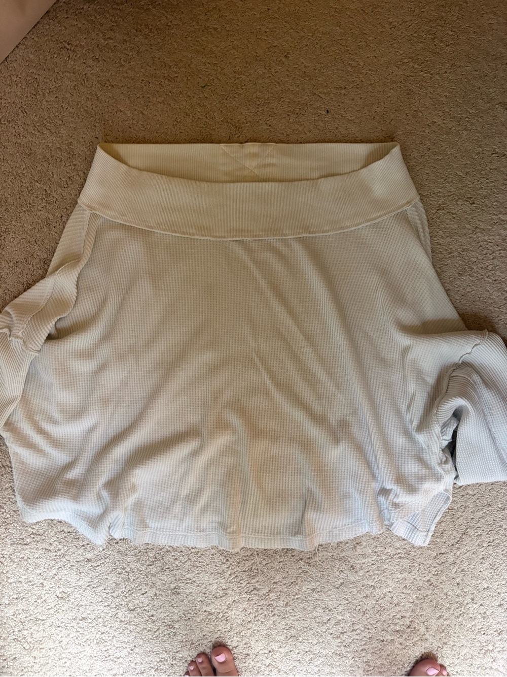 We The Free Cream Off-Shoulder Ribbed Top